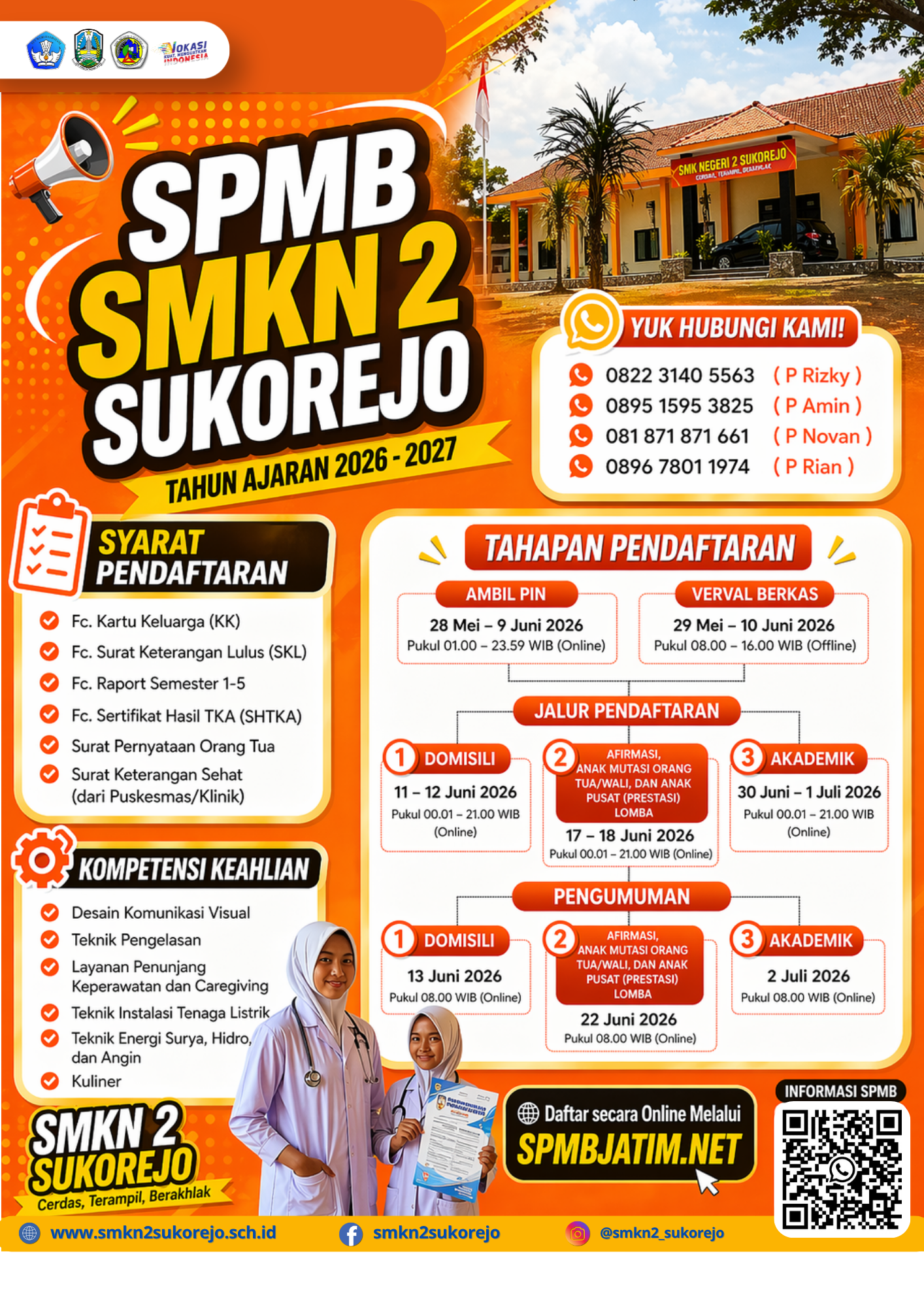 Wujudkan Masa Depan Gemilang Bersama SMK Negeri 2 Sukorejo!”Bergabunglah bersama kami dan kembangkan potensi terbaikmu di dunia kejuruan yang siap kerja, siap kuliah, dan siap berwirausaha.